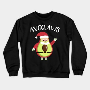 Avoclaws Funny Avocado Santa Claus Keto Vegan Crewneck Sweatshirt